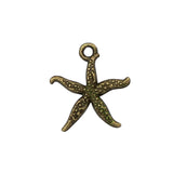 150pcs Antique Bronze Starfish Charms Pendant 18x17mm