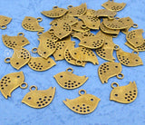 150pcs Bird Charms Antique Bronze, 16x12mm