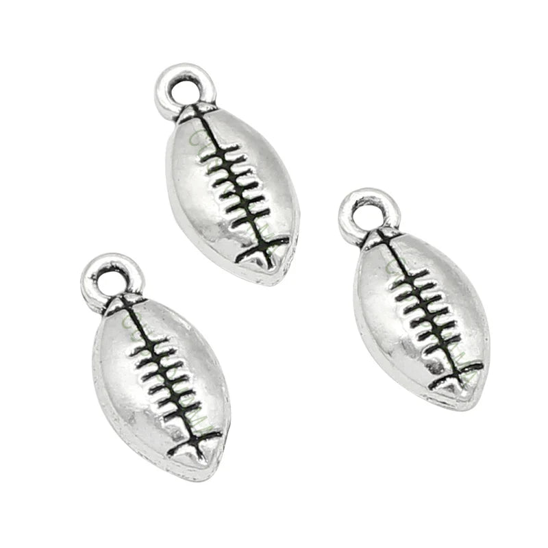 150pcs Tibetan Silver Football Charms Pendant