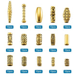 150pcs Tibetan Style Alloy Beads Column Tube Spacer Bead for DIY Jewelry Making