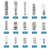 150pcs Tibetan Style Alloy Beads Column Tube Spacer Bead for DIY Jewelry Making