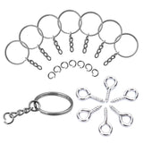 150pcs Key Ring Chain Split Jump Rings Screw Eye Pins DIY Keychain