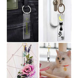 150pcs Leather Keychain Small Keys Ring Geometric Protable Ornament