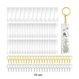 150pcs Leather Keychain Small Keys Ring Geometric Protable Ornament