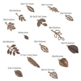 150pcs Mixed Shape Leaf Charms Alloy Pendants for Jewelry Making DIY Craft
