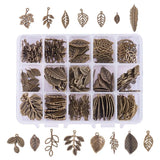 150pcs Mixed Shape Leaf Charms Alloy Pendants for Jewelry Making DIY Craft
