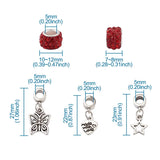 150pcs Polymer Clay Rhinestone European Beads Dangle Charm Beads