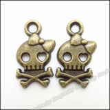 150pcs Vintage Charms Skull Pendant DIY Metal Jewelry Making