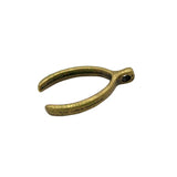 150pcs Antique Bronze Wishbone Charms 16x9mm