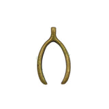 150pcs Antique Bronze Wishbone Charms 16x9mm