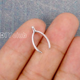 150pcs Small Wish Bone Charm Pendant 16x9mm