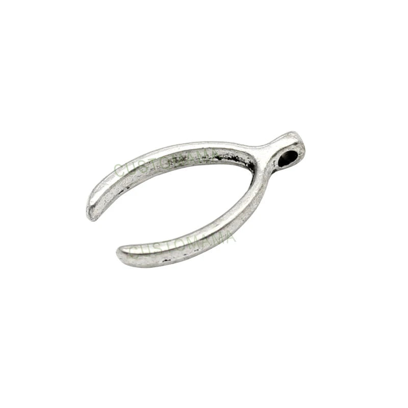 150pcs Small Wish Bone Charm Pendant 16x9mm