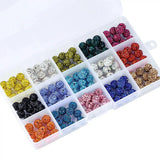 150pcs 10mm Pave Disco Ball Beads Polymer Clay Rhinestone Charm Bead