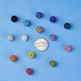 150pcs 10mm Pave Disco Ball Beads Polymer Clay Rhinestone Charm Bead