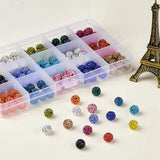 150pcs 10mm Pave Disco Ball Beads Polymer Clay Rhinestone Charm Bead