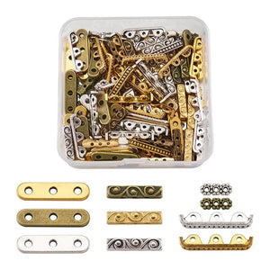 150pcs Tibetan Style Alloy Spacer Bars Jewelry Findings For DIY