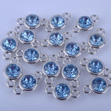 150pcs Colorful Birthstone Charms Acrylic Double Charms for DIY Necklace