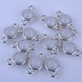 150pcs Colorful Birthstone Charms Acrylic Double Charms for DIY Necklace