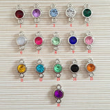 150pcs Colorful Birthstone Charms Acrylic Double Charms for DIY Necklace