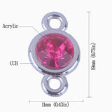 150pcs Colorful Birthstone Charms Acrylic Double Charms for DIY Necklace