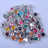 150pcs Colorful Birthstone Charms Acrylic Double Charms for DIY Necklace