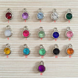 150pcs Mixed Birthstone Charms 11mm Acrylic for DIY Necklace and Bracelet