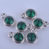 150pcs Mixed Birthstone Charms 11mm Acrylic for DIY Necklace and Bracelet