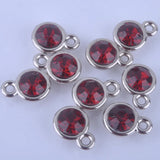 150pcs Mixed Birthstone Charms 11mm Acrylic for DIY Necklace and Bracelet