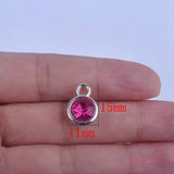 150pcs Mixed Birthstone Charms 11mm Acrylic for DIY Necklace and Bracelet