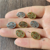 150pcs Oval Spacer Perforated Beads for Jewelry Making DIY Bracelet Necklace