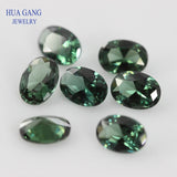 Green Oval Synthetic Spinel Stone Brilliant Cut for Jewelry