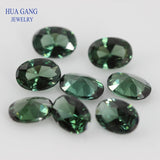 Green Oval Synthetic Spinel Stone Brilliant Cut for Jewelry