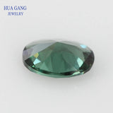 Green Oval Synthetic Spinel Stone Brilliant Cut for Jewelry