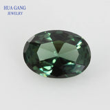 Green Oval Synthetic Spinel Stone Brilliant Cut for Jewelry