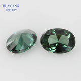 Green Oval Synthetic Spinel Stone Brilliant Cut for Jewelry