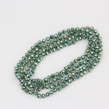 Tiny Glass Long Necklace, Knotted Beads Chains Bracelet - PD-06