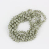 Tiny Glass Long Necklace, Knotted Beads Chains Bracelet - PD-06
