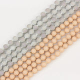 Frosted Glass Beads Chains Necklace Long Knotted Unisex Jewelry Gift