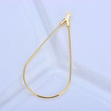 20PCS 44x23MM 24K Plated Brass Drop Shape Earring Hook