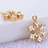 4PCS 14x11MM Zircon Robot Charms Pendants High Diy Jewelry Findings