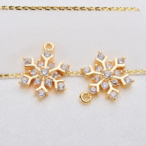 4PCS 14x11MM Zircon Robot Charms Pendants High Diy Jewelry Findings