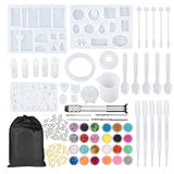 159Pcs DIY Jewelry Resin Casting Molds & Tools Kit Silicone Molds For Craft DIY