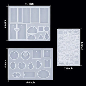 DIY Jewelry Resin Casting Molds Full Kit Silicone Molds