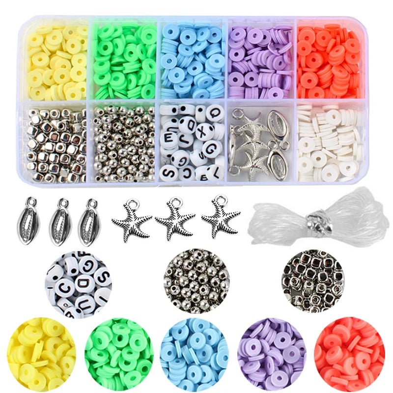 Colorful 6mm Polymer Clay Necklace Soft Pottery Choker DIY Necklaces Bracelets