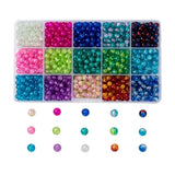 Colorful Crackle Glass Round Beads 4/6/8mm DIY Jewelry Making