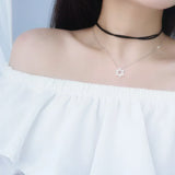 925 Silver Magen Open David Star Pendant Necklace Gift TLX434