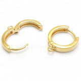 15MM 14K Brass Circle Earrings Hoops DIY Jewelry Making Supplies