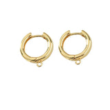 15MM 14K Brass Circle Earrings Hoops DIY Jewelry Making Supplies