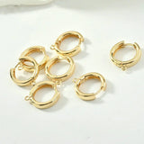15MM 14K Brass Circle Earrings Hoops DIY Jewelry Making Supplies
