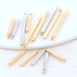 14K Brass Stick Charms Pendants Jewelry Making Supplies